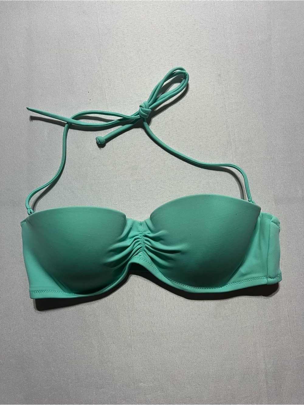 Victoria's Secret Women’s 34C Mint Green Bandeau Removable Strap Bikini Top